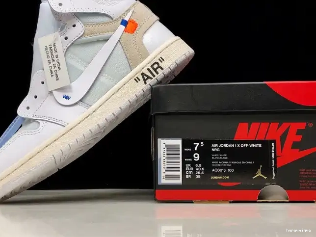 HYPE Retro Air 1 White Jordan AQ0818-100 High Off-White 0409